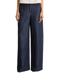 Reiss Ashby Linen-Blend Wide Leg Trouser