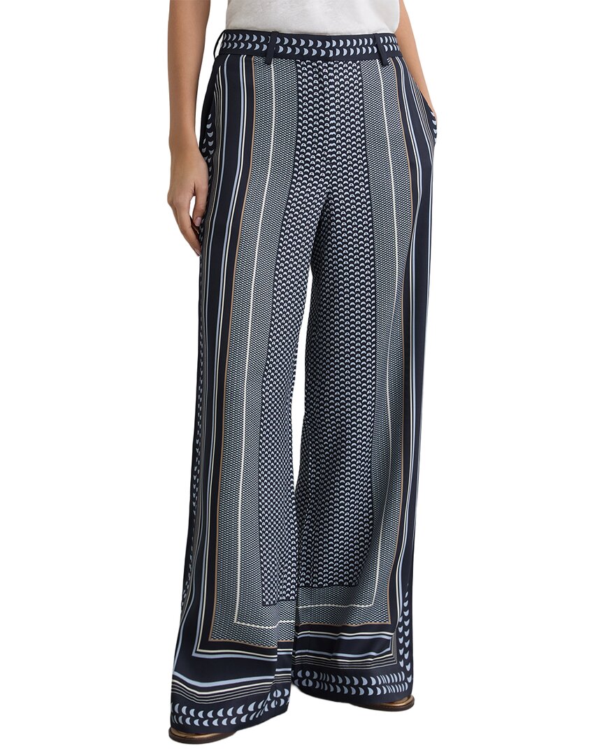 Reiss Anna Scarf Print Wide Leg Trouser