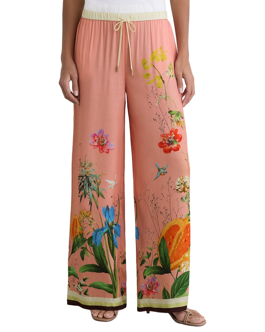 Reiss Milos Tropical Scarf Print Wide Leg Trouser