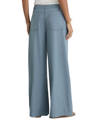 Reiss Charlotte Denim Look Wide Leg Trouser
