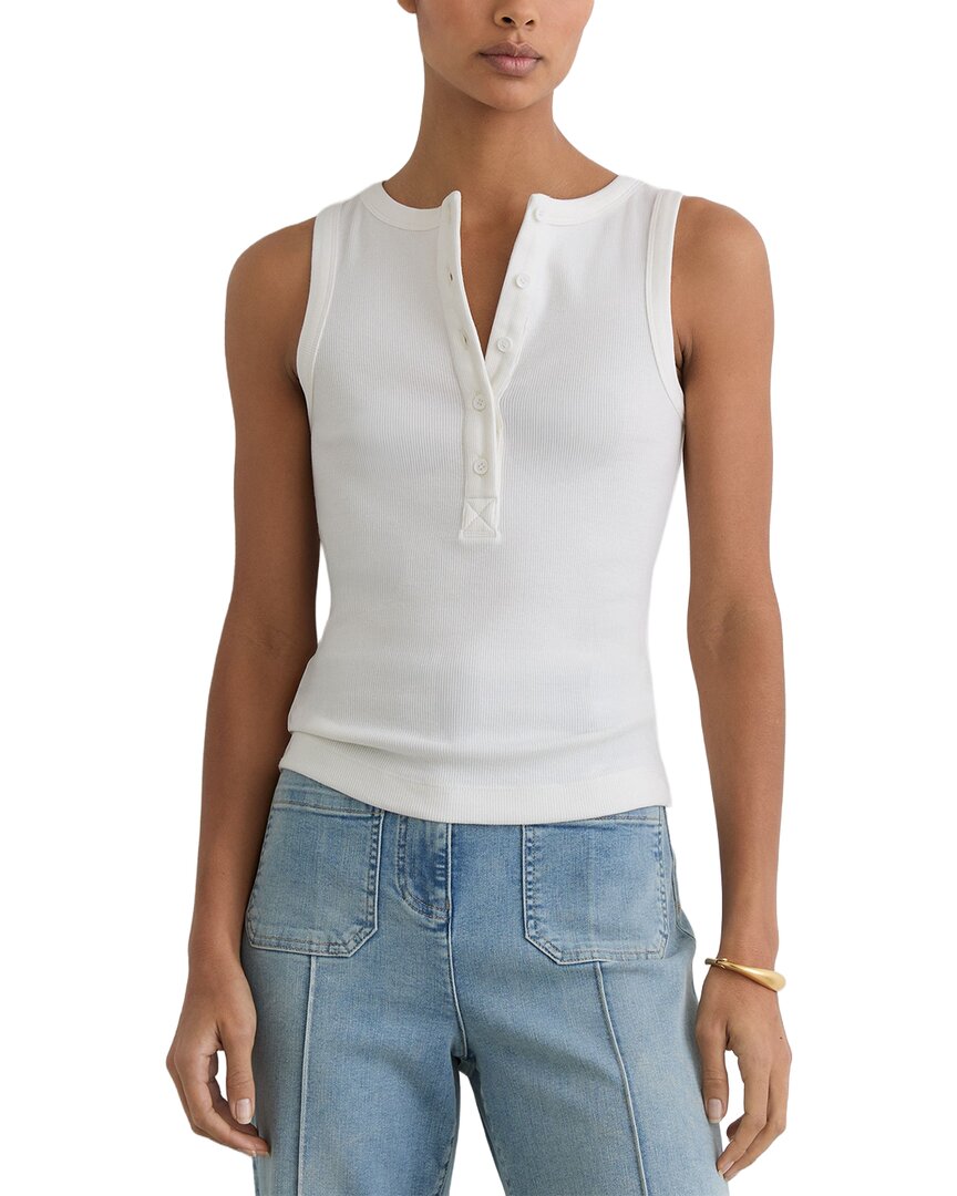 Reiss Reiss Rita Stretch Ribbed Henley Vest