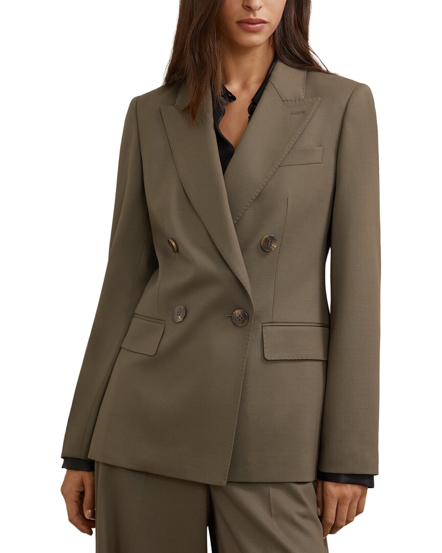 Reiss Reiss Solene Wool-Blend Double Breasted Suit Blazer
