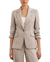Reiss Reiss Isla Single Breasted Textured Blazer
