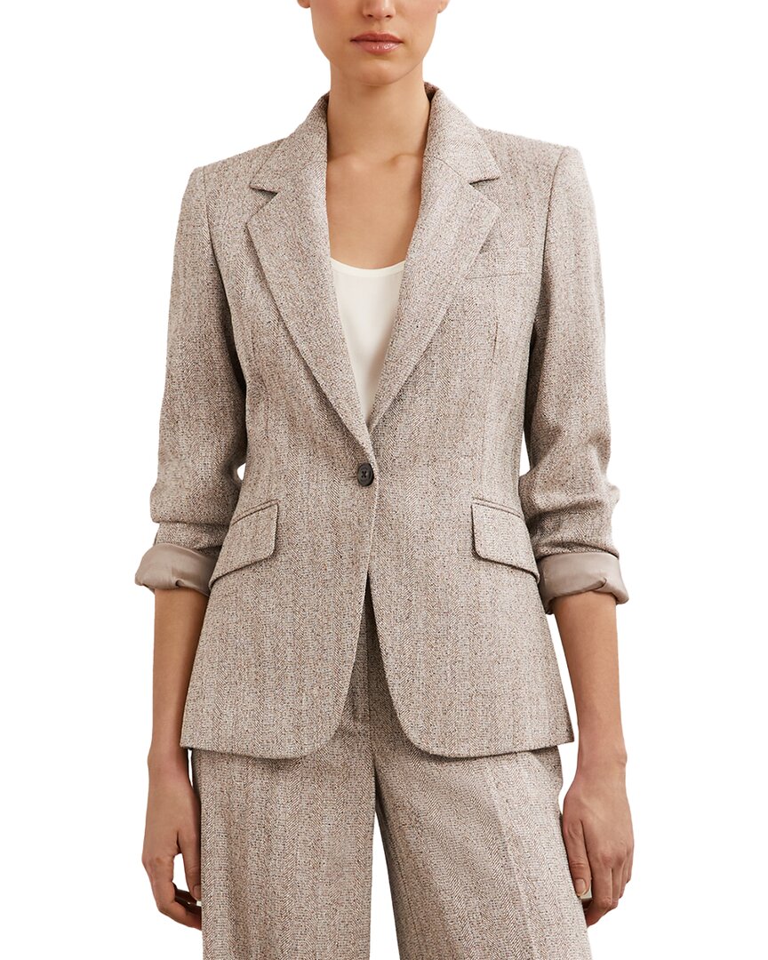 Reiss Reiss Isla Single Breasted Textured Blazer
