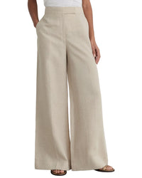 Reiss Kit Linen Wide Leg Suit Trouser
