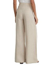 Reiss Kit Linen Wide Leg Suit Trouser