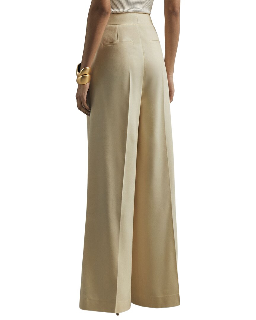 Reiss Reiss Anya Atelier Silk & Wool-Blend Wide Leg Suit Trouser