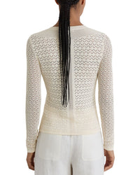 Reiss Reiss Bella Pointelle Knit Long Sleeve Top