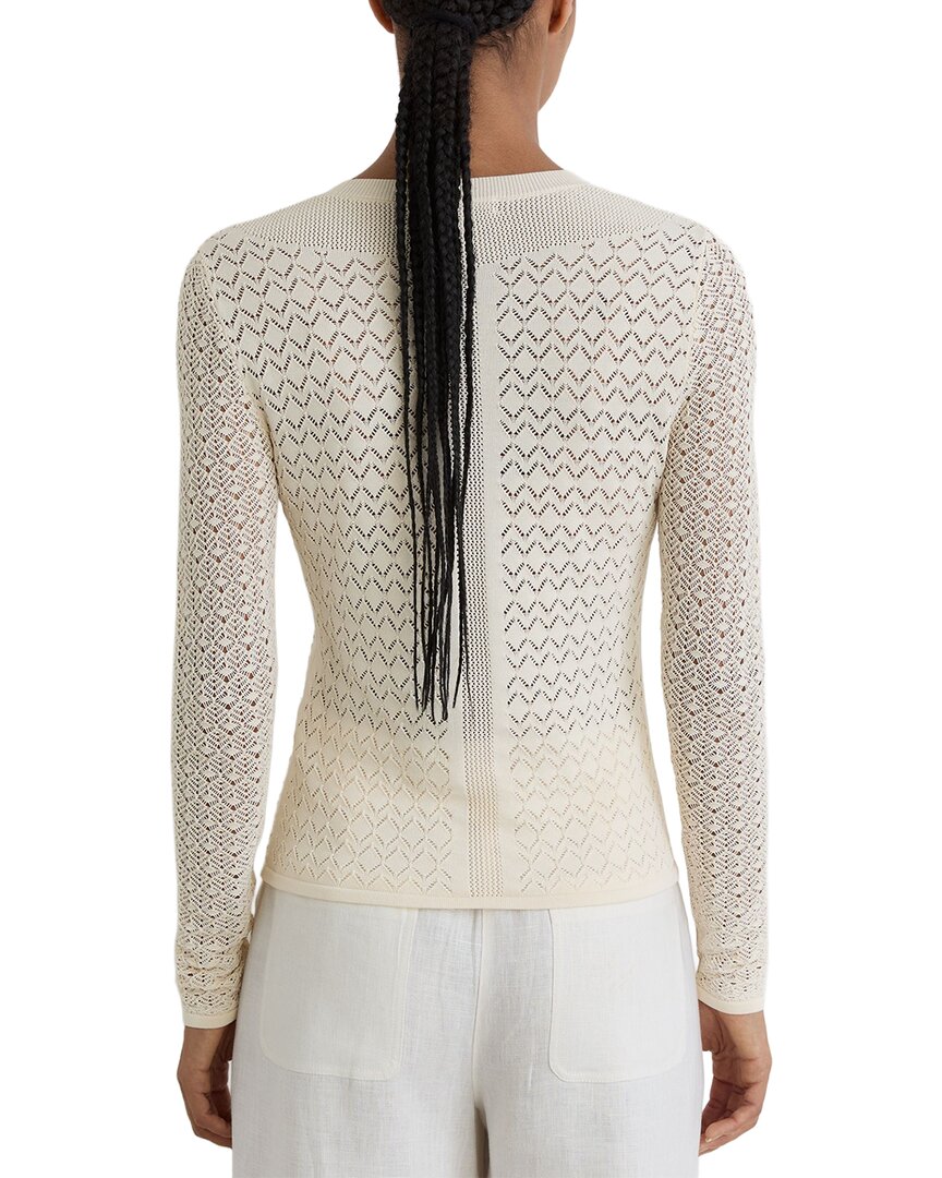 Reiss Reiss Bella Pointelle Knit Long Sleeve Top