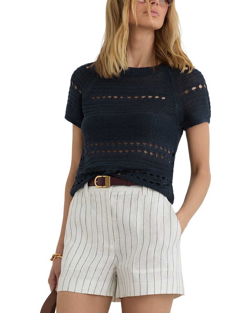 Reiss Reiss Chloe Linen Textured Knit Top