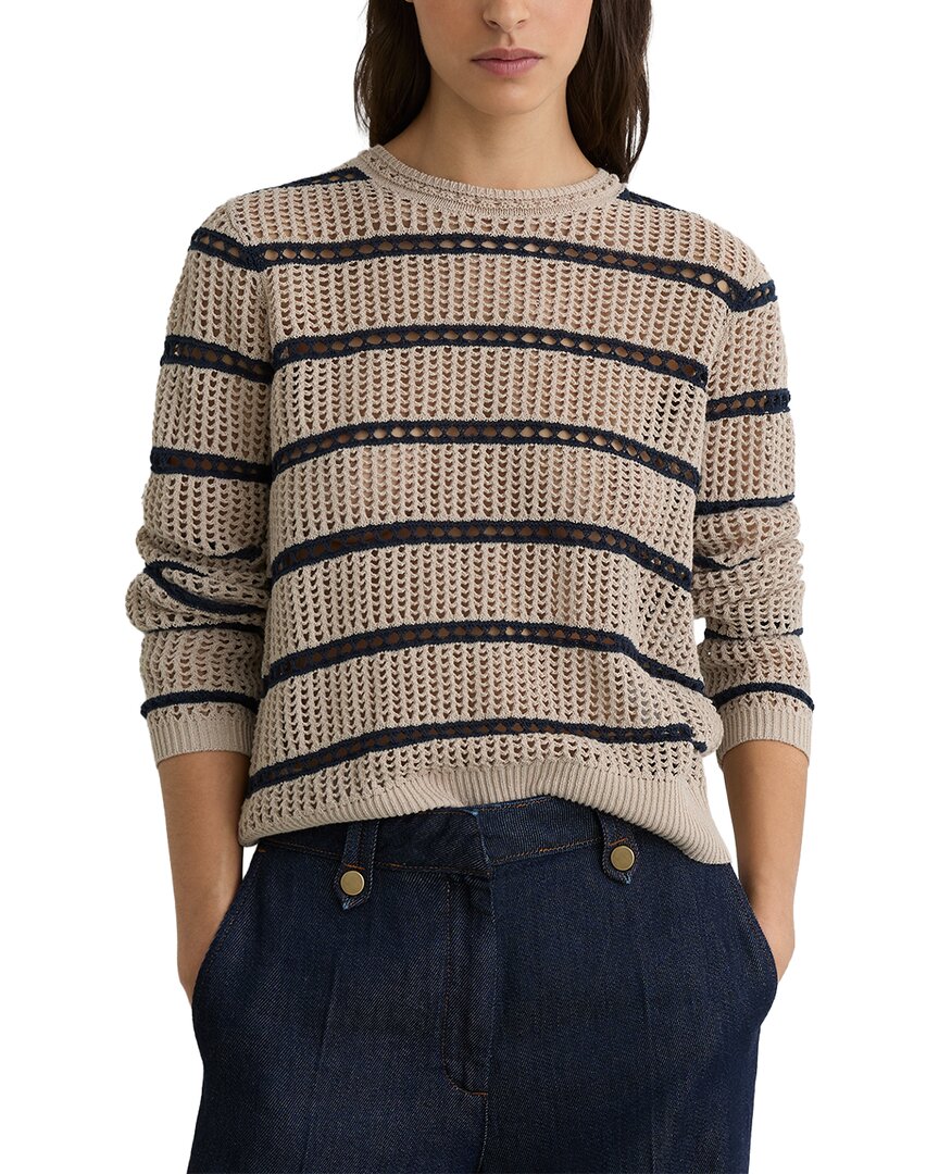 Reiss Skylar Open Knit Stripe Jumper