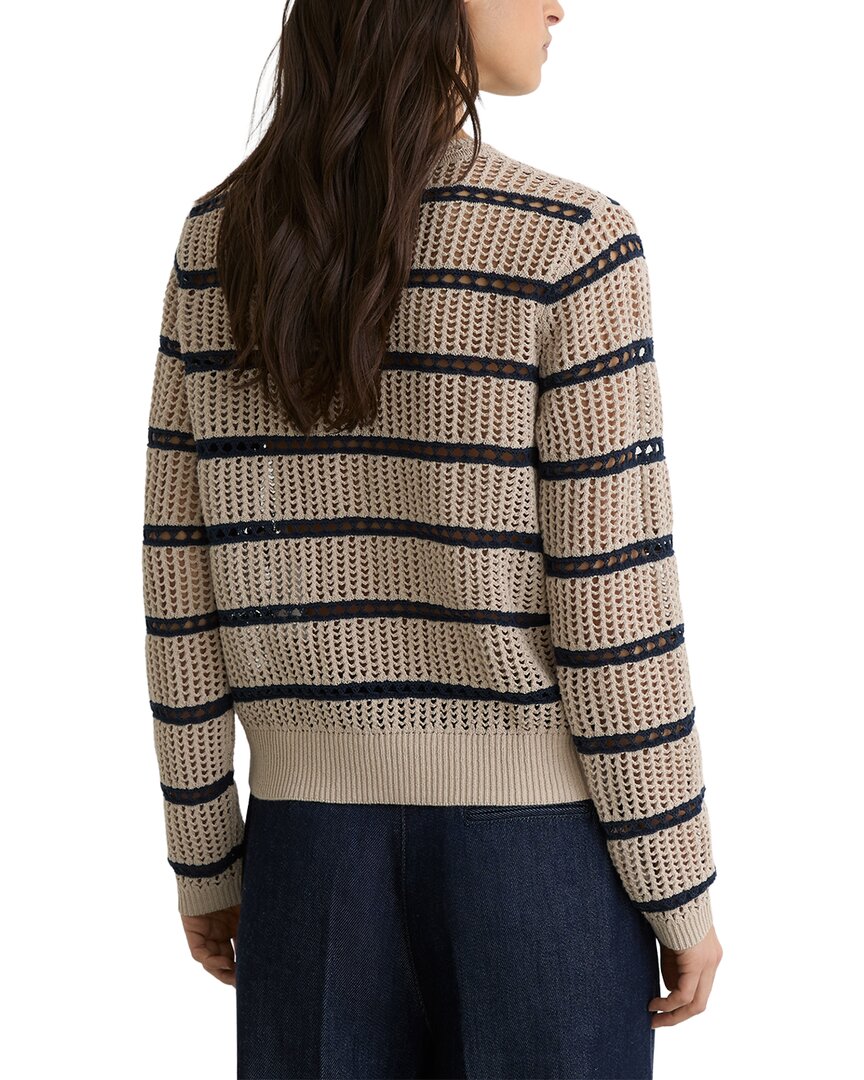 Reiss Skylar Open Knit Stripe Jumper