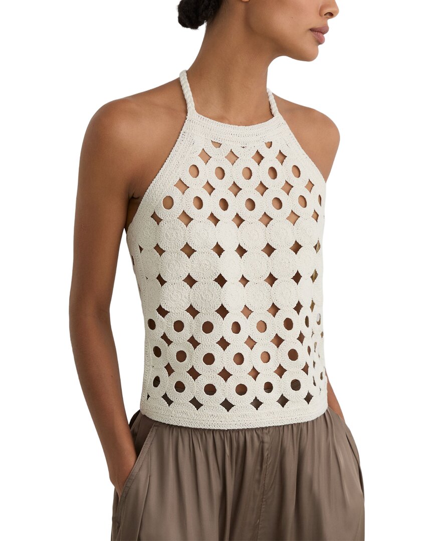 Reiss Reiss Celia Cut Out Knitted Halter Neck Top