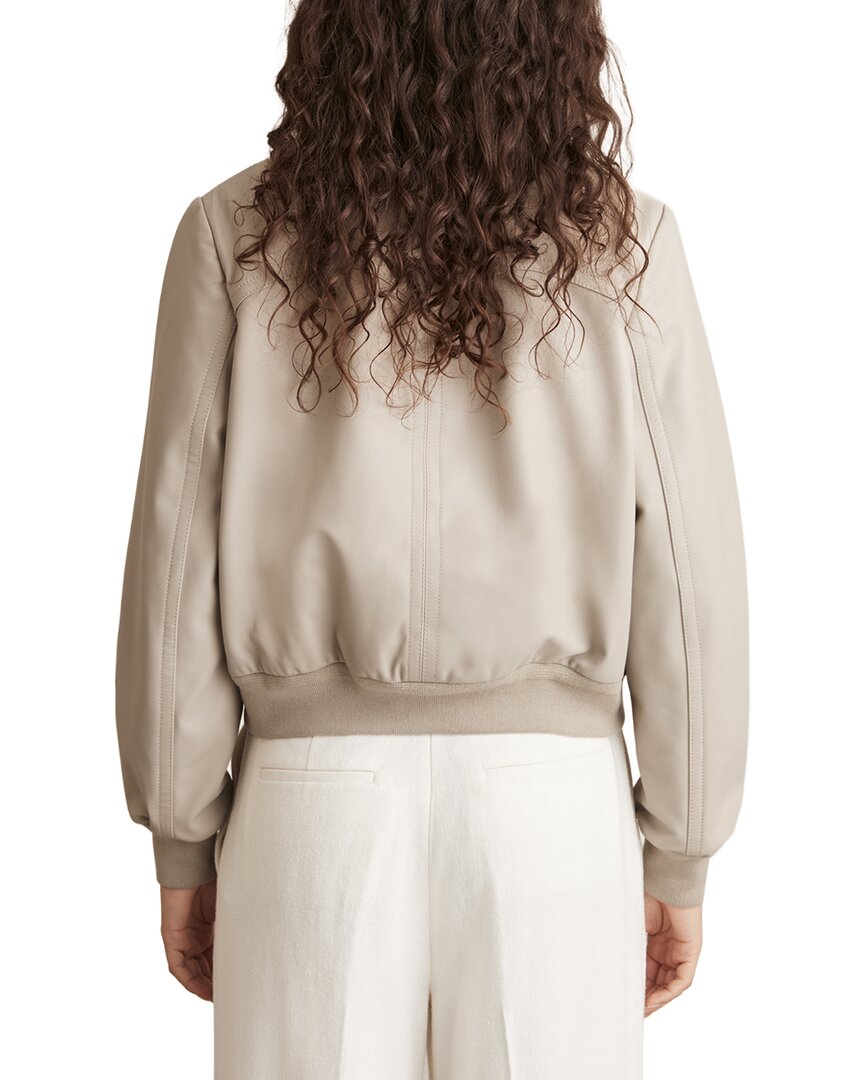 Reiss Reiss Jasmine Leather Bomber Jacket