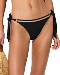 Reiss Reiss Riva Contrast Stripe Side Tie Bikini Bottom