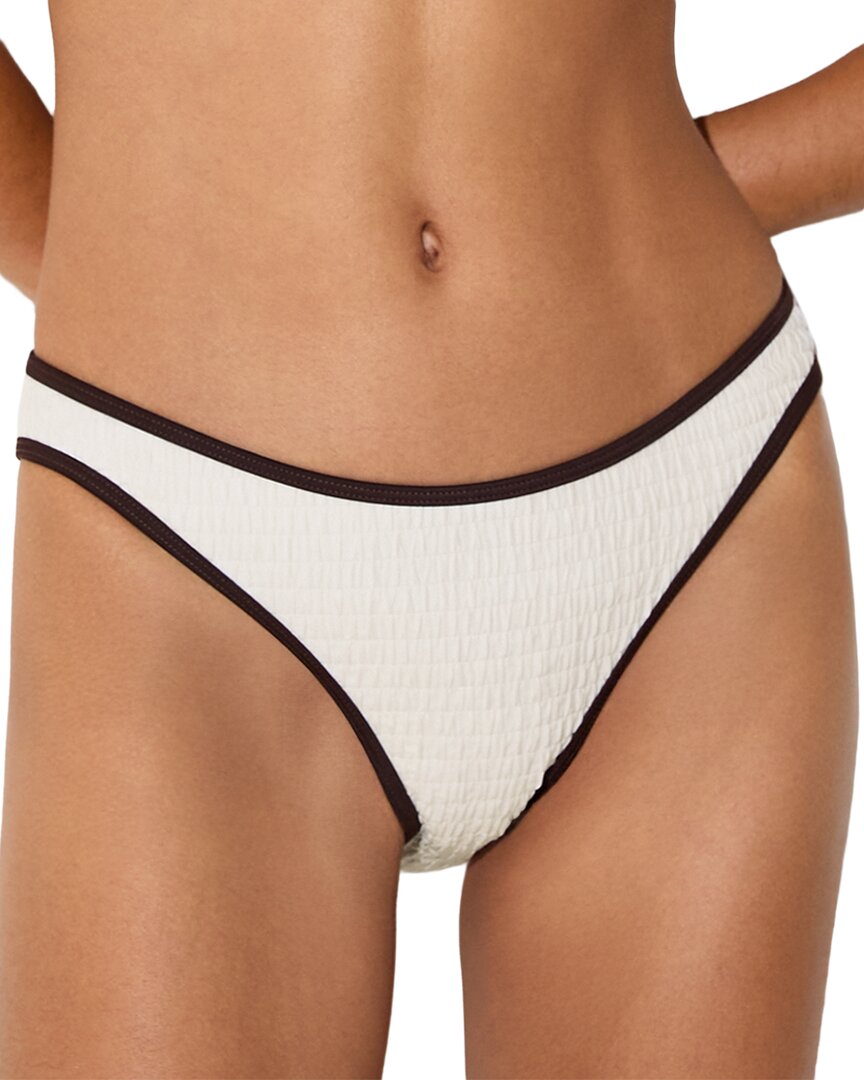 Reiss Reiss Johannah Tipped Shirred Bikini Bottom