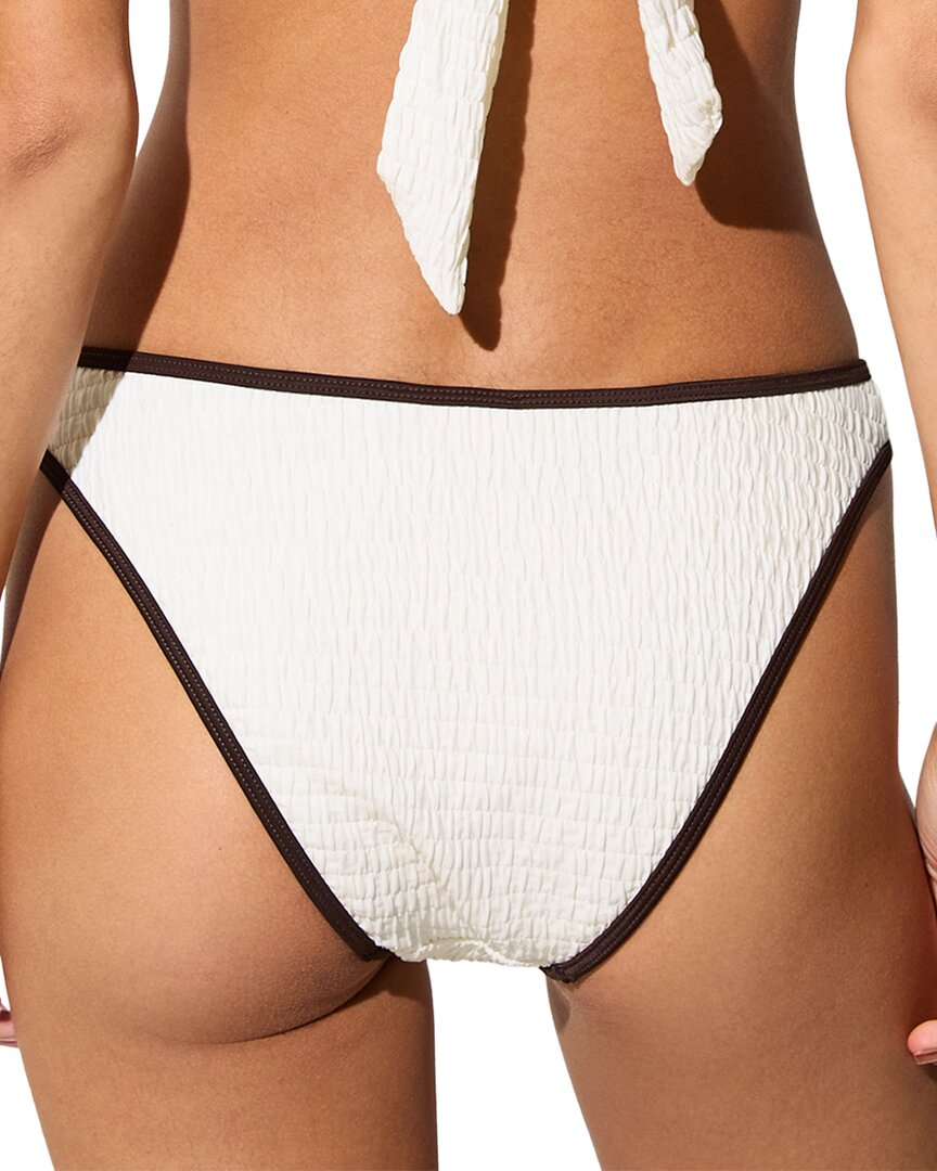 Reiss Reiss Johannah Tipped Shirred Bikini Bottom