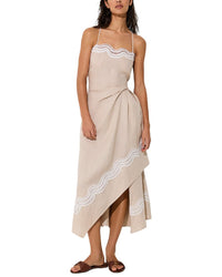Reiss Reiss Arla Linen Lace Trim Beach Dress