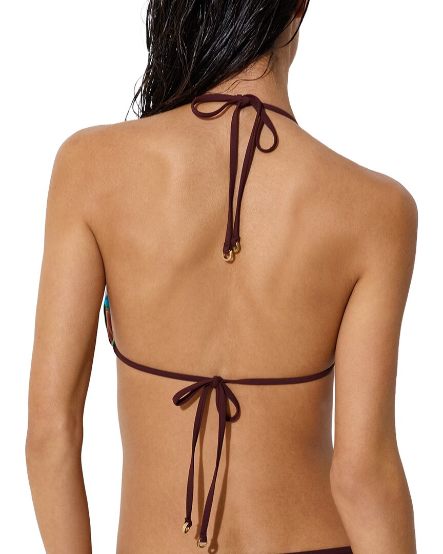 Reiss Reiss Tina Floral Print Triangle Bikini Top