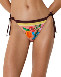 Reiss Reiss Tina Floral Print Side Tie Bikini Bottom
