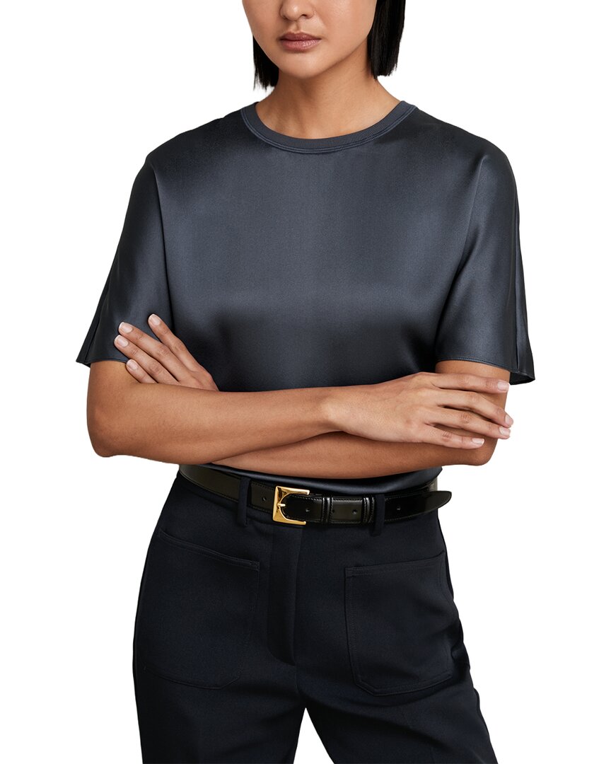 Reiss Reiss Lena Silk Short Sleeve Top