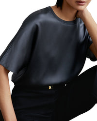 Reiss Reiss Lena Silk Short Sleeve Top