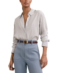Reiss Reiss Annika Stripe Concealed Placket Shirt