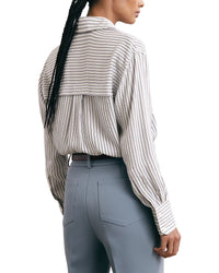 Reiss Reiss Annika Stripe Concealed Placket Shirt