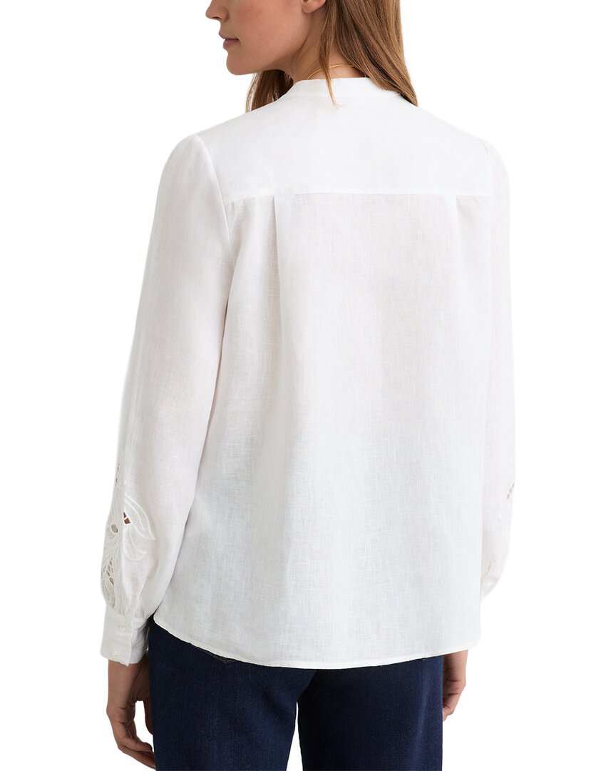 Reiss Reiss Ida Linen Embroidered Blouse