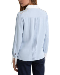 Reiss Reiss Luma Lace Trim Tipped Long Sleeve Shirt