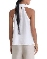 Reiss Reiss Andi Linen Sleeveless Scarf Neck Top