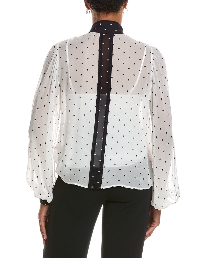 Reiss Reiss Arial Polka Dot Tie Neck Blouse