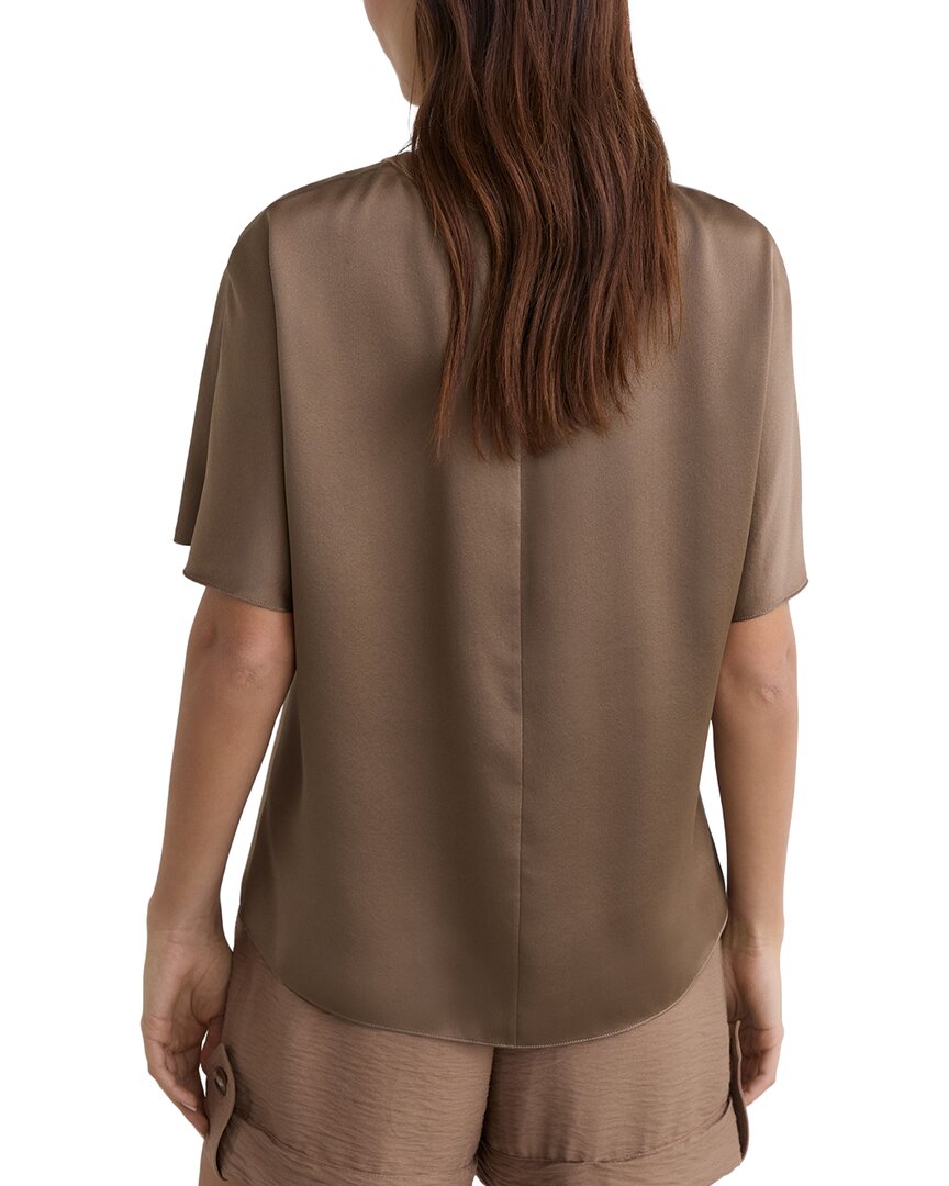 Reiss Reiss Lena Silk Short Sleeve Top