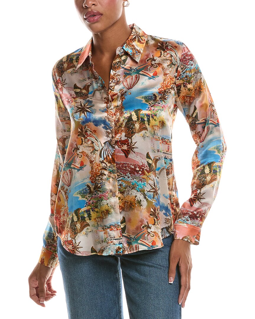 L’Agence Dani 3/4 Sleeve Silk Blouse