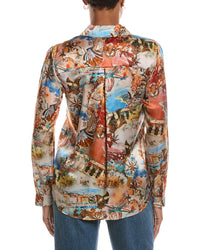 L’Agence Dani 3/4 Sleeve Silk Blouse
