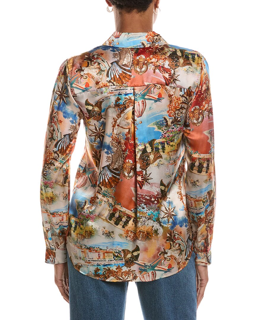 L’Agence Dani 3/4 Sleeve Silk Blouse