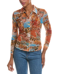 L’Agence Dani 3/4 Sleeve Silk Blouse