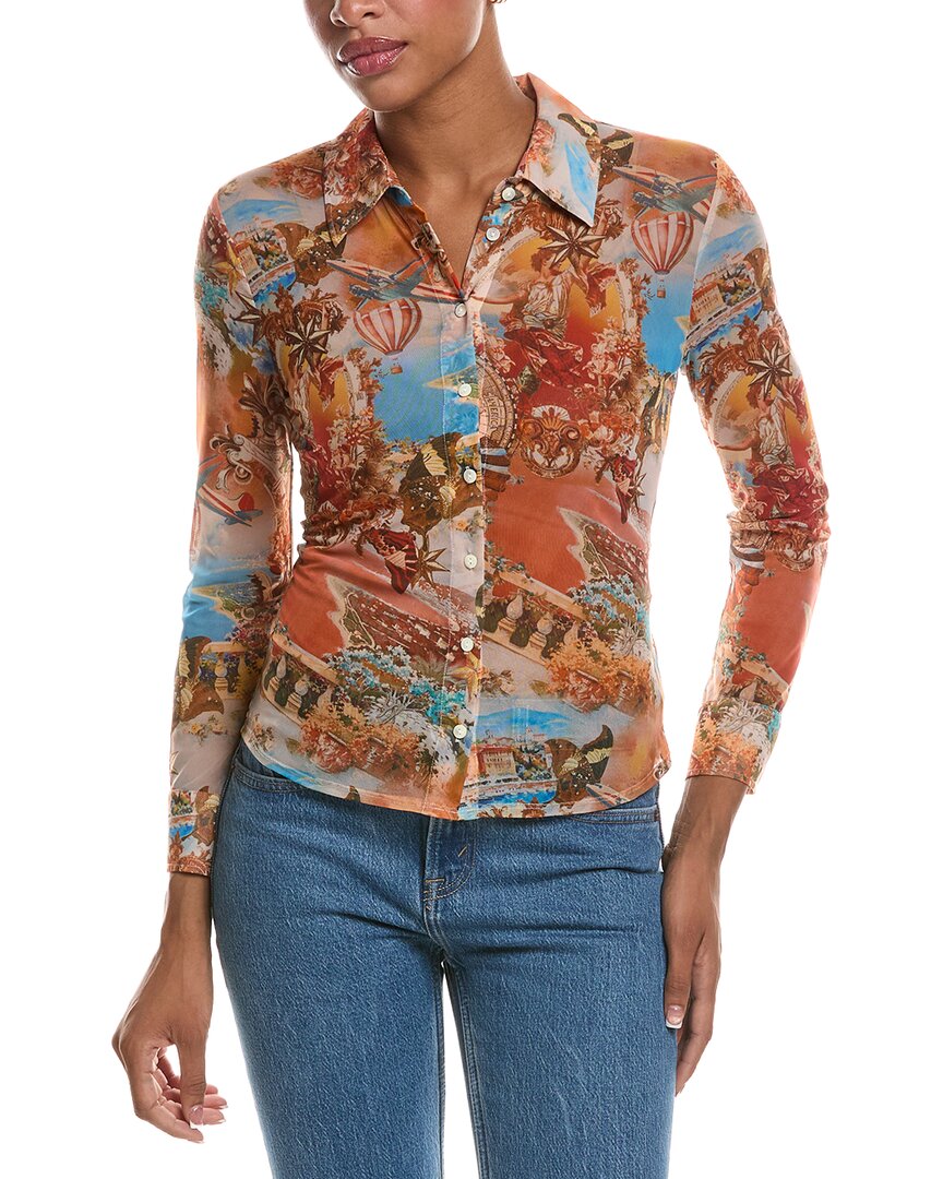L’Agence Dani 3/4 Sleeve Silk Blouse