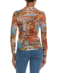 L’Agence Dani 3/4 Sleeve Silk Blouse