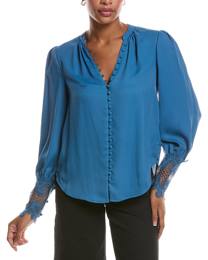L’Agence Ava Lace Cuff Blouse