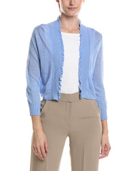 Nic & Zoe Petite Linen-Blend Featherknit Cardigan