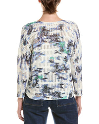 Nic & Zoe Ruffle Featherknit Cardigan