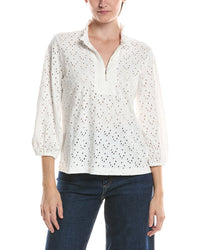 Nic & Zoe Knit Eyelet Top
