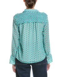 Nic & Zoe Geo Steps Chiffon Shirt