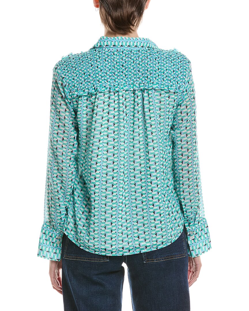 Nic & Zoe Geo Steps Chiffon Shirt
