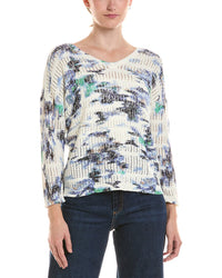 Nic & Zoe Water Lilies Pointelle Sweater