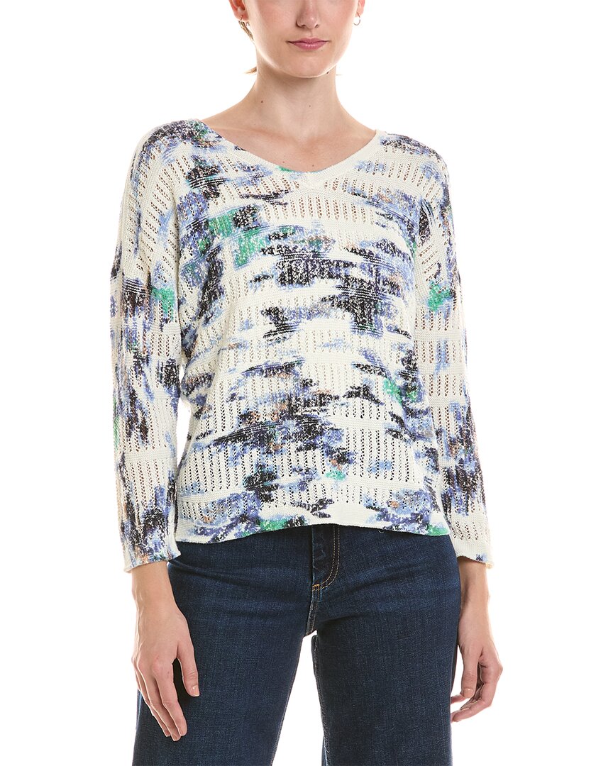 Nic & Zoe Water Lilies Pointelle Sweater
