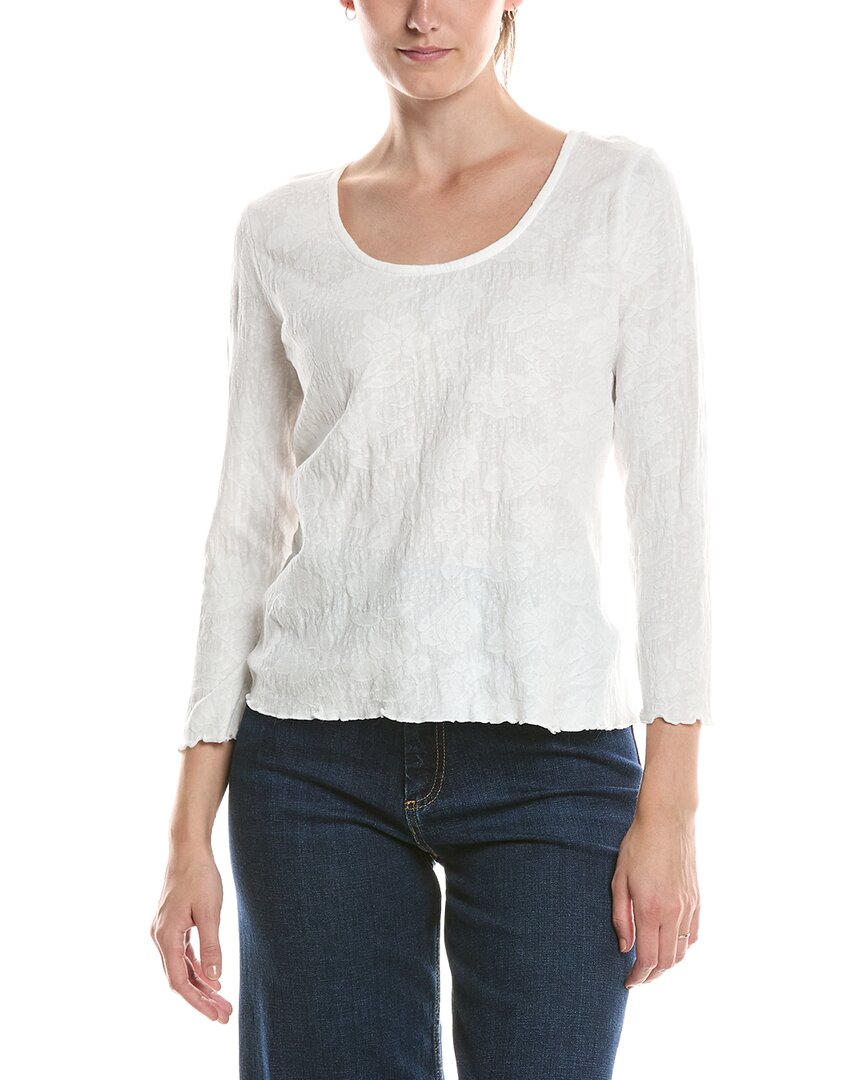 NIC & ZOE Nic & Zoe 3/4 Sleeve Lace Knit Scoop T-Shirt