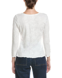 NIC & ZOE Nic & Zoe 3/4 Sleeve Lace Knit Scoop T-Shirt