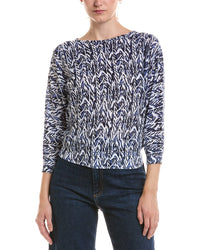Nic & Zoe Indigo Crosshatch Sweater